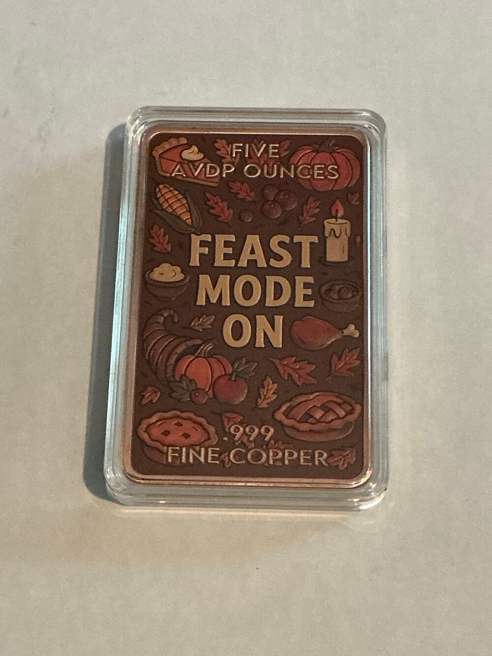 Limited FIVE colored AVDP OUNCES FINE COPPER